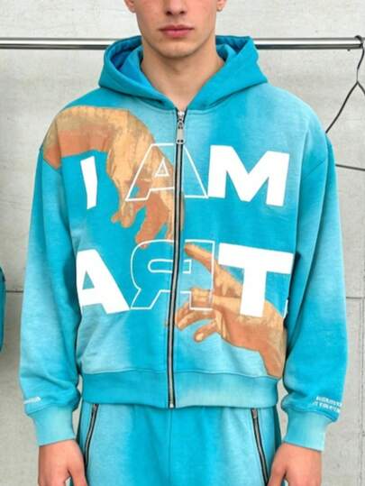 Sudaderas para hombres, sudadera retro para hombres, corte holgado, estilo de nicho, pullover, top con capucha corto y elegante