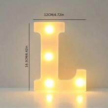 1件 16cm 暖光字母燈，桌面裝飾燈，字母 A-Z 數字 0-9 發光造型燈，適用於婚禮、求婚、生日派對、聖誕裝飾、居家室內裝飾、婚禮裝飾 [不含電池] - 字母燈 - 查看 22