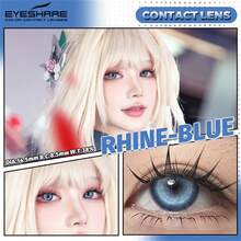 EYESHARE New Pair Of Colored Contact Lenses For Anime, Cosplay, Pink, To Enlarge Eyes, Blue/Gray, Colorful Makeup, Purple/Green/Red Beauty Pupils, 14.50 Mm (No Prescription) - 藍色 - 查看 4