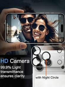 3pcs Apple Camera Lens Protector Film, Compatible With IPhone 17/16e/16 Plus/16/16 Pro Max/16 Pro/15 Pro Max/15 Pro/15/15 Plus/14 Pro Max/14 Pro/14/14 Plus/13 Pro Max/13/13 Pro/13 Mini/12 Pro Max/12/11/11 Pro - Black - View 6