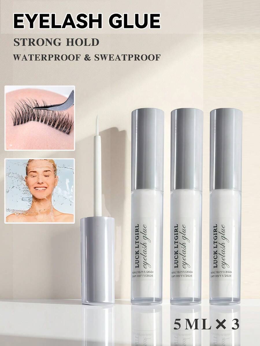 3支/套 5毫升 持久防水防汗假睫毛胶水