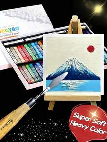 52/38/26pcs/Set Macaron Professional Oil Pastels, Suitable For Art Students, DIY Soft Wax Crayons, Multi-Color Painting Pens, Smooth Oil Paints, Super Soft White, Rich Oil Pastels, Suitable For School, Painting, Art Creation Drawing Tool Set // Back To School Supplies.