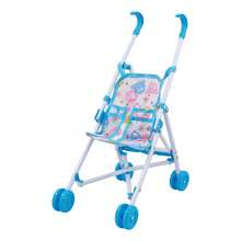 可折叠娃娃推车，花卉图案，适用于12英寸娃娃，可折叠婴儿车，适合幼儿和女孩，包含工具，逼真的娃娃推车，适合3岁及以上儿童，不含娃娃