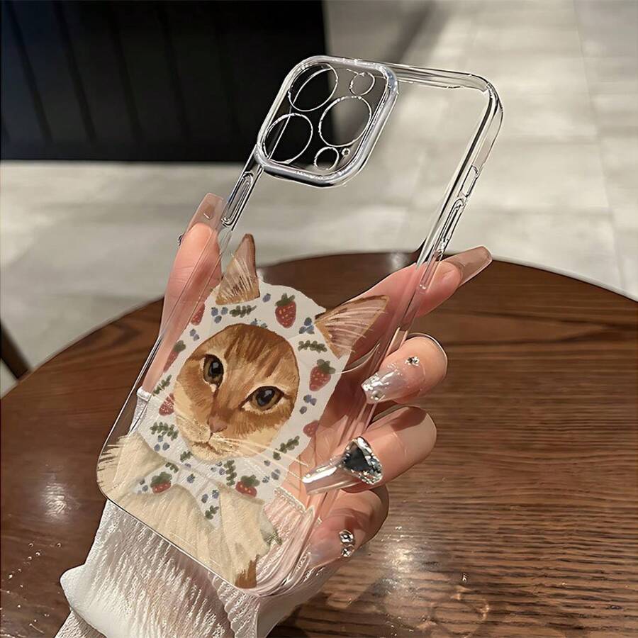 Funda para teléfono con impresión UV, diseño creativo transparente de mamá gata, compatible con modelos de 16, 16 Plus, 16 Pro, 16 Pro Max, 13, 13 Pro, 13 Pro Max, 12, 12 Pro, 12 Pro Max, 11, 11 Pro, 11 Pro Max. - Color mezclado 1-1026 - Ver 1