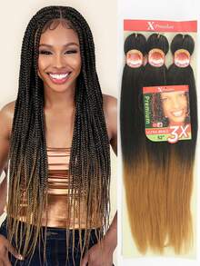 26-Inch 3 Packs Pre-Stretched Braiding Hair Extensions, PremiumSynthetic Yaki Texture Crochet Hair Extensions For Women, Ltch-Free &Heat-Responsiv - Black - View 18