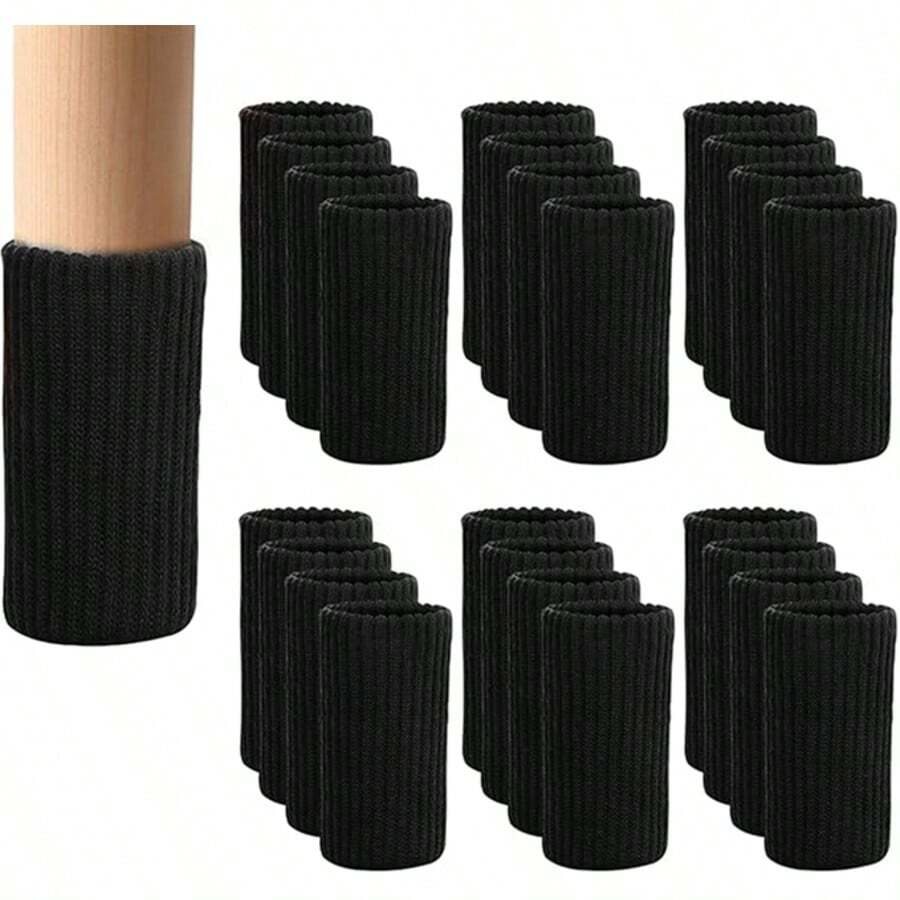 24/16/4pcs Chair Leg Covers - High Elastic Knit, Anti-Scratch, Durable Furniture Floor Protectors, Suitable For Hardwood Floors, Easy Installation, Fit All Chair Sizes