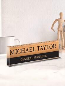 Personalized Floral Acrylic Desk Name Plate, Unique Gift, Customized Office Desk Name Plate | Office Decor | Desk Name Plate | Personalized Gift | Acrylic Plaque - Multicolor - View 18