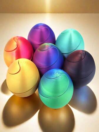 1 pieza Huevo espiral impreso en 3D, juguete antiestrés creativo, adecuado como regalo o decoración para Pascua, Día de San Valentín, Navidad, Acción de Gracias, regalo de Navidad ideal (color degradado aleatorio)