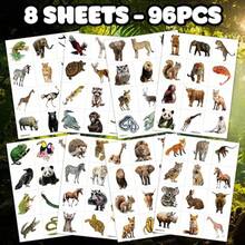 0 piezas de ajes tempora realistas de  de la jungla pegatinas de re bosque jungla raciones para fiestas de cumpleaños alos alos para niños y niñas safari - Multicolor - Ver 3