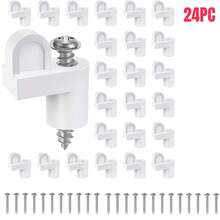 12个/24个/48个 3/8英寸尼龙窗纱夹，带螺丝，偏置夹，用于固定防风窗、防风板、纱门（多种颜色可选）