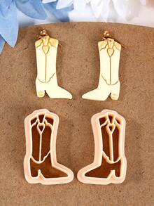 西部牛仔靴造型聚合物粘土切割器，适用于珠宝制作、帽子耳环粘土工具、西部风格粘土珠宝制作材料、DIY工艺品 - Clay Cutter - 查看 12