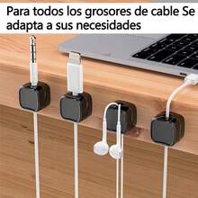 AKASENKO Organizador de Cables Escritorio,57 PCS Kit de organización de Cables,Doce estantes de Cables. Correas de Non, Correas de PVC y Almohadillas Antideslizantes. (Negro) - negro - Ver 4
