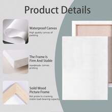 1pc Beautiful Pink Peony Floral Canvas Wall Art - Rose Blossom Botanical Print For Home Living Room, Bedroom, Or Office Decor, Vibrant Flower Art For Spring And Summer - Nhiều màu - Xem 7