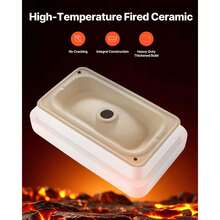 Semi empotrado lavabo de baño, 490 x 305 mm rectangular blanco lavabo de vasos de cerámica con 45 mm agujero de drenaje, gota en lavabo moderno vanidad lavabo cuenco, rectángulo para baño pequeño espacio - 490 x 305 milímetros - Ver 5
