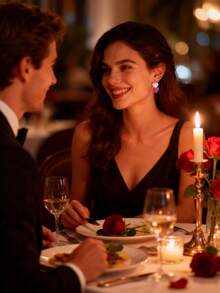 1 Pair Women's Valentine's Day Dreamy Shiny Pink Heart-Shaped Earrings, Romantic & Cute, Suitable For Valentine's Day, Mother's Day, And Other Occasions, Can Be Used As A Gift - Multicolor - View 5