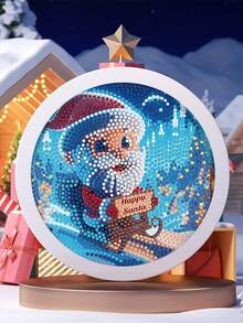 1pc Christmas 5D Diamond Painting Kit With Frame - DIY Children Mosaic Diamond Art | Holiday Handicraft, Fun Handmade Christmas Decoration, Ideal Christmas & New Year Gift For Boys And Girls, Porch And Indoor Home Decor - Christmas Diamond Painting - View 22