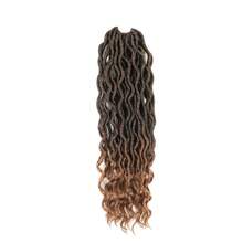Goddess Locs 20 Inch 6 Packs Faux Locs Crochet Hair Pre Looped Crochet Locs For Soft Wavy Black Loc Extensions With Curly Ends - Multicolor - View 14