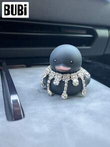 Wonuu Diamond Duck Design Car Decor Rubber Accessory, Interior Cute Universal Car Dashboard/Desktop