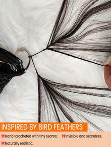 50g Pack Of Deep Curly Human Hair For Crochet Braids, 100% Real Hair, Feather Yarn Crochet Braids, Salon-Grade Silky Seamless Invisible Natural Color, Suitable For Women With Thin Hair, Pre-Looped Real Human Hair Extensions - Natural Black - View 4