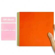 100 Stücke buntes Origami-Papier Set - dekoratives buntes Bastelpapier, hochwertige Mehrfarben-Papiere geeignet zum Bedrucken, Origami und Kunstprojekte - 10 leuchtende Farben - ideal für Schulprojekte und Heimwerken, unverzichtbar für Bastler, DIY-Projekte, handgefertigte Waren, personalisierte Geschenke, Heimdekoration und Bastelzubehör - Verschiedenfarbig - Übersicht 11
