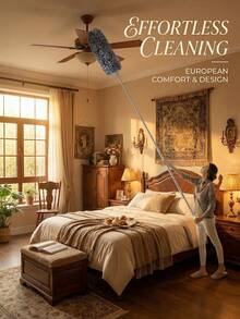 SOKANY Multipurpose Extendable Duster With Bendable Duster Head - Reusable And Washable, Suitable For Cleaning High Ceilings, Furniture And Cars - Grey - View 5