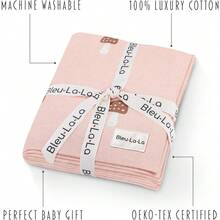 Manta Arrullo para Niños y Niñas - 100% Lujo Algodón Suave Tejido Cálido Acogedor Coche Cuna Recién Nacidos Bebés Niños Pequeños (Ciervo - Salvia) - Hongo - Rosa - Ver 3