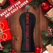 For Golfers Who Value Timeless, Understated Accessories, This Black Golf Club Head Cover Is Perfect. It Features A Minimalist, Letter-Style Design That Is Crafted To Fit Woods, Adding A Touch Of Sophistication Without Being Too Flashy. - Multicolor - View 7