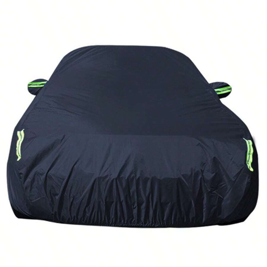 The Total Black Color Of The 190T Car Has Been Renovated In Gold, Made Of Polyester And With Reflective Rays - Black - View 1