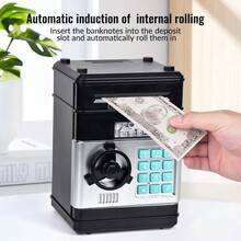 新款非電動硬幣儲蓄罐 大容量硬幣收納 教育理財 防盜設計 ATM 造型 驚喜禮物 生日禮物 聖誕禮物 完美禮物 - 彩色 - 查看 4