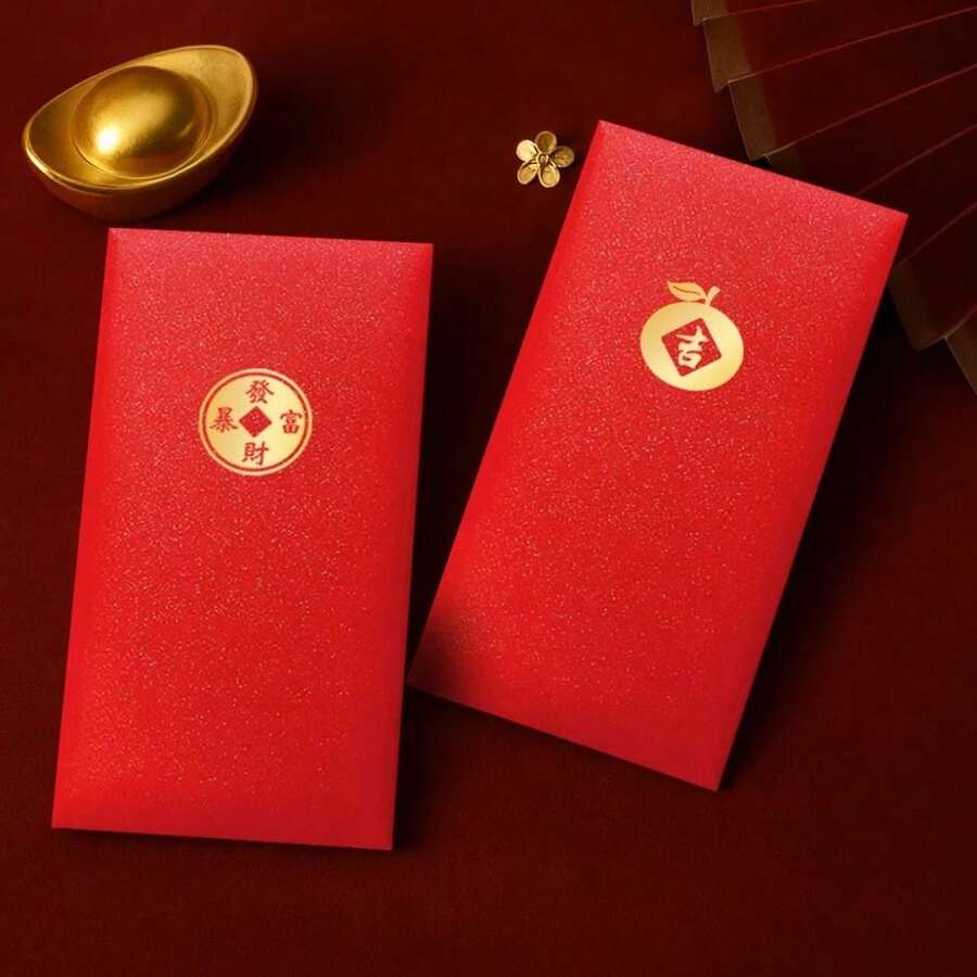 10pcs 2026 Lucky Red Envelopes Chinese Style New Year Blessing Cash Gift Envelopes Creative Cartoon Luck Money Bag - Multicolor - View 1