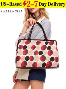 Women's Boston Bag, Handbag And Crossbody Bag, Large Capacity Commuter Bag,Shoulder Crossbody Bag,Spacious Work Tote, Lightweight And Durable Material Design,Adjustable Strap,Essential For Travel, Work And School - 彩色 - 查看 2