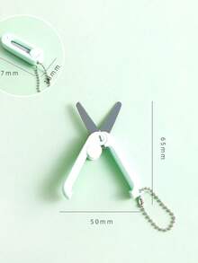 1 Piece Of Morandi Portable Mini Scissors Creative Cute Retractable Folding Scissors Multifunctional Paper Cutting Tool Suitable For Daily Use