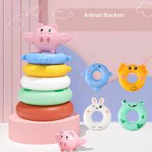 Juguete circulo anidacion juguete apilador para bebe circulo anidacion silicona juguetes Montessoris para niños juguetes para enseñanza temprana juguetes para bebes regalo Hoghaki - DibujosanimadoscerdoDieLe5capas - Ver 8