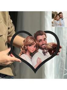 2D Flat Customized Acrylic Photo Frame - AI-Generated Cartoon Design With Personalized Photo, Ideal For Weddings And Anniversaries, Gifts For Couples, Wedding Frame | Cartoon Style Frame | Durable Acrylic Frame, Wedding Decor, Suitable For Christmas, Halloween, Autumn Home Decor Collectibles - Primary Color - View 15