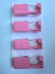 2-24pcs Pink Ear Piercing Jewelry, Ladies Sterile Disposable Earring Piercing Gift