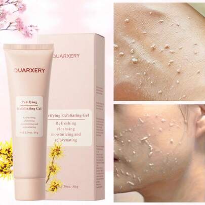  QUARXERY Gel Exfoliante Facial 2PCS,Exfoliante Corporal,Limpiador facial piel grasa,Limpiador facial exfoliante para todo tipo de piel para eliminar la suciedad y la grasa