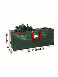 1个特大号红/绿圣诞树收纳袋，适用于最大165厘米/65英寸的人造圣诞树，加固提手和双拉链设计，是节日收纳整理的理想之选。