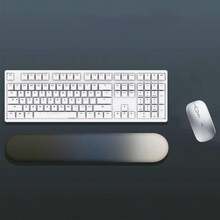 Almohadilla de Reposamuñecas para Teclado con Degradado y Espuma de Memoria - Tela de Seda de Leche Suave, Base de Silicona Antideslizante, Soporte Ergonómico para Escribir en Computadora de Escritorio - Multicolor - Ver 15