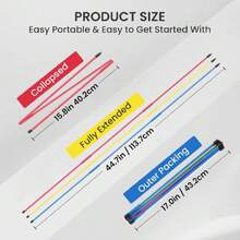 Golf Alignment Sticks Rods Swing Trainer Tools 48 Inch 2 Or 3 Pack, Fits In Golf Bag Tour Stickers Practice Training Aid,36293223 - 乾枯玫瑰色 - 查看 5