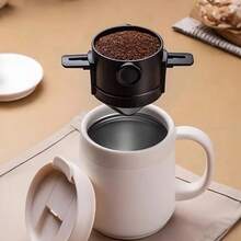 Mini Portable Stainless Steel Coffee Filter - màu đen - Xem 4