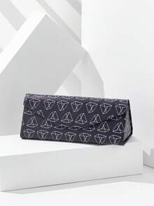 1 chiếc hộp đựng kính mắt gấp gọn di động unisex hình hạc giấy, thước kẻ, họa tiết hình học. - Nhiều màu - Xem 5