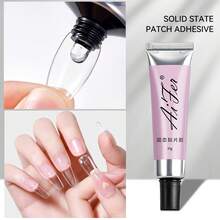 AiFer 1套软胶美甲贴纸，固体美甲胶，30克，需UV灯固化，固体可卸美甲胶，超强美甲胶，适用于亚克力美甲延长、假指甲、按压式美甲 - 無色 - 查看 16