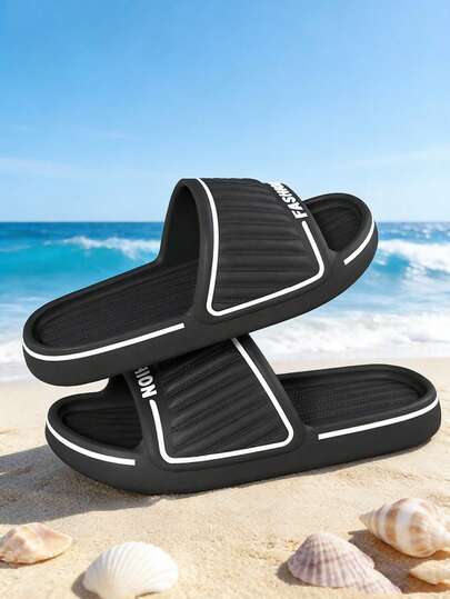 青少年、校园学生室内家居拖鞋、户外沙滩拖鞋、运动拖鞋、一脚蹬凉鞋，柔软舒适，防滑鞋底，轻便透气