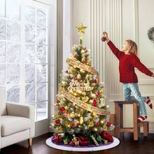 Árbol de Navidad artificial preiluminado de 6ft con luces blancas cálidas, impermeable, flocado, delgado, para decoración navideña en interiores y exteriores, ramas realistas, bajo consumo, incluye soporte resistente. - Verde - Ver 6