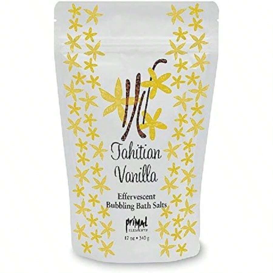 Primal Elements Sal marina desintoxicante, de aromaterapia burbujeantes, vainilla de Tahití, bolsa resellable de 12 onzas(Vainilla Tahití.) - Multicolor - Ver 1