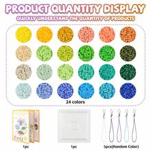 Kit de cuentas de fusión de 2.6 mm en colores surtidos con herramientas y tablero de clavijas, un gran regalo para familiares y amigos, accesorios DIY personalizados - Perlas fundidas - Ver 26