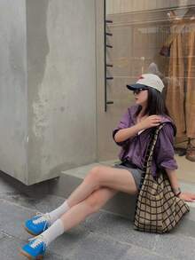 Women Canvas Shoes - Blue - View 7