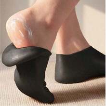 1 Pair Of Silicone Moisturizing Socks - High Elastic Aloe Soothing Anti Slip Gel Heel, Night Home Foot Care, Softening And Moisturizing, No Shoes To Wear, Soft Texture, Women's Moisturizing Anti Crack Sole Socks, For Dry Heels - Foot Care 1GPU - 藍色 - 查看 7