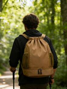 SEYATULLH Spacious Fitness Backpack, Adjustable Drawstring Design, Lightweight For Casual Use