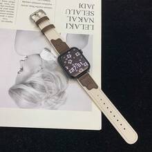 Clover Compatible With Apple Series 11 Watch Band, Liquid Silicone Series 10 Band, SE Band - Coffee Brown - View 9